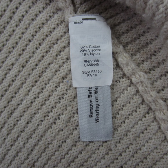 Madewell‎ Cardigan Womens Medium Beige Knit Dolman Sleeve Open FrontSweater - Picture 15 of 16